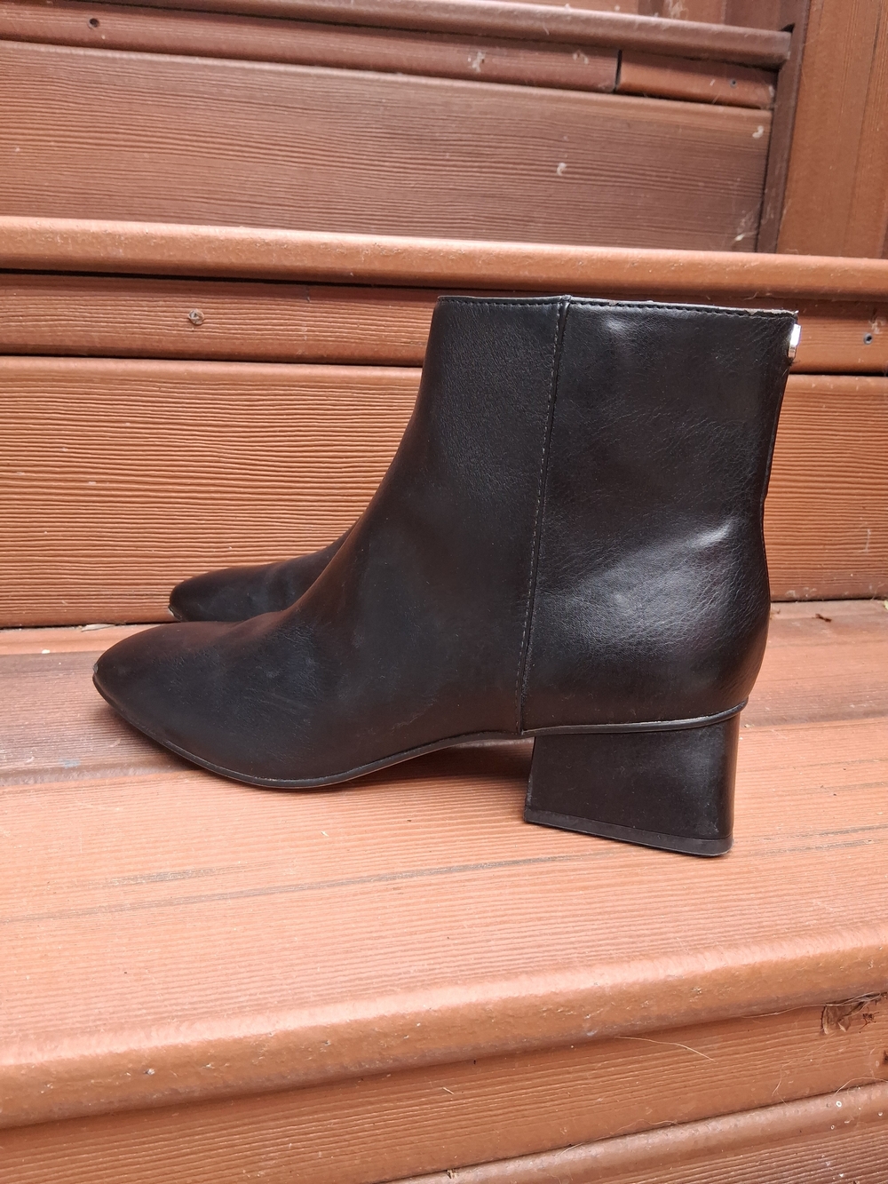 Circus NY Daysi Black Block Heel Ankle Booties, Size 7.5